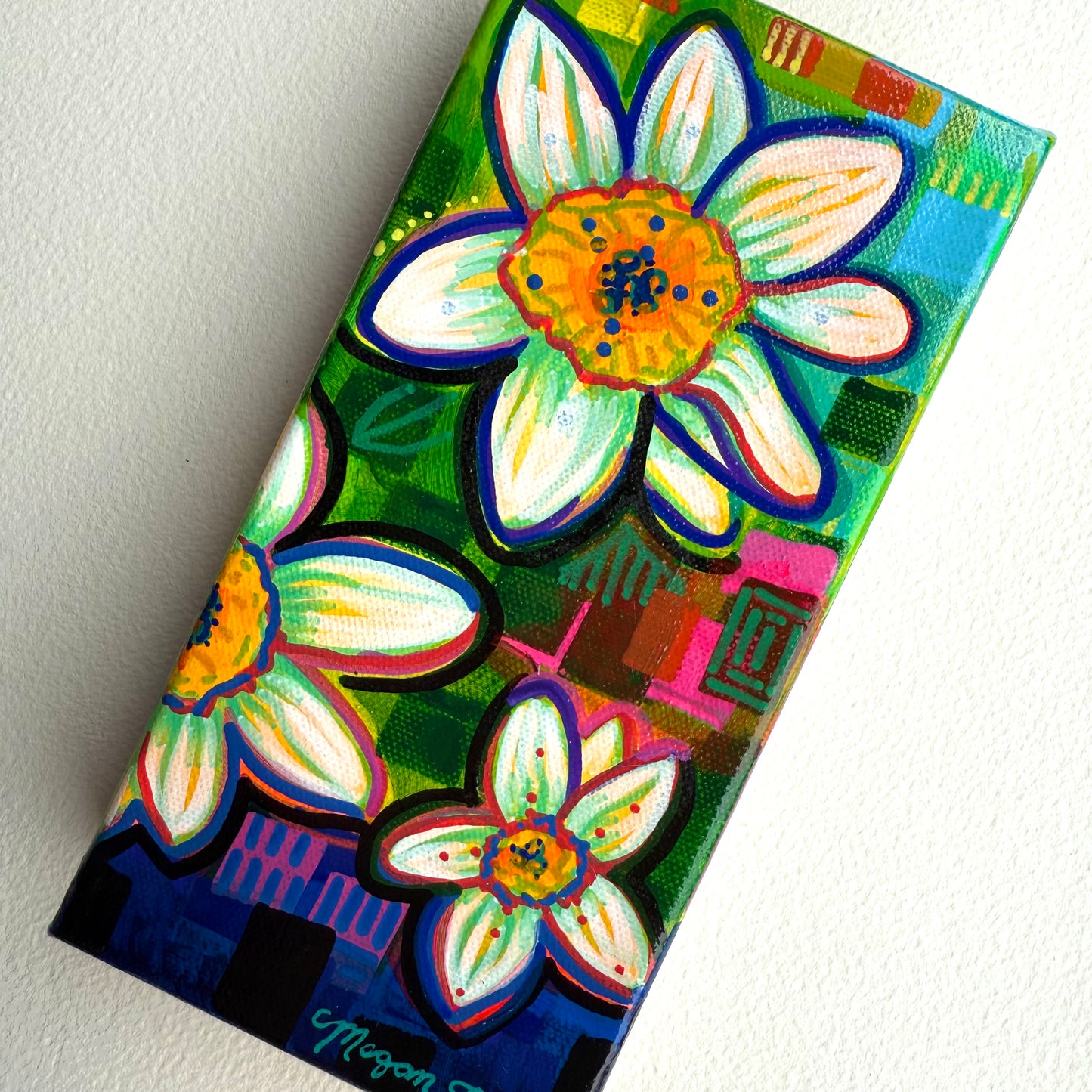 Dainty Daffodils #3 Original Painting | Floral Acrylic Painting