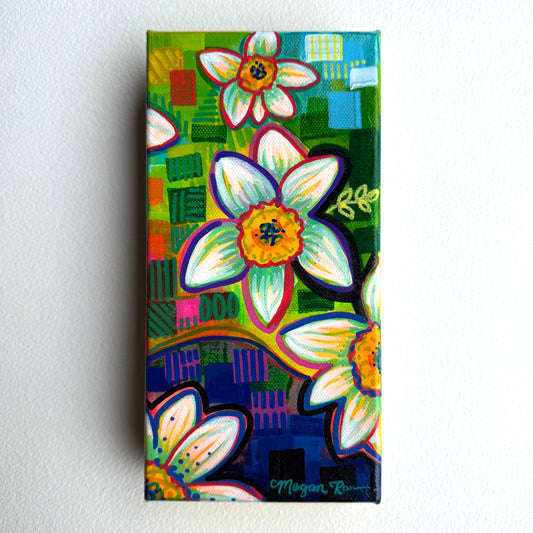 Dainty Daffodils #2 Original Painting | Floral Acrylic Painting