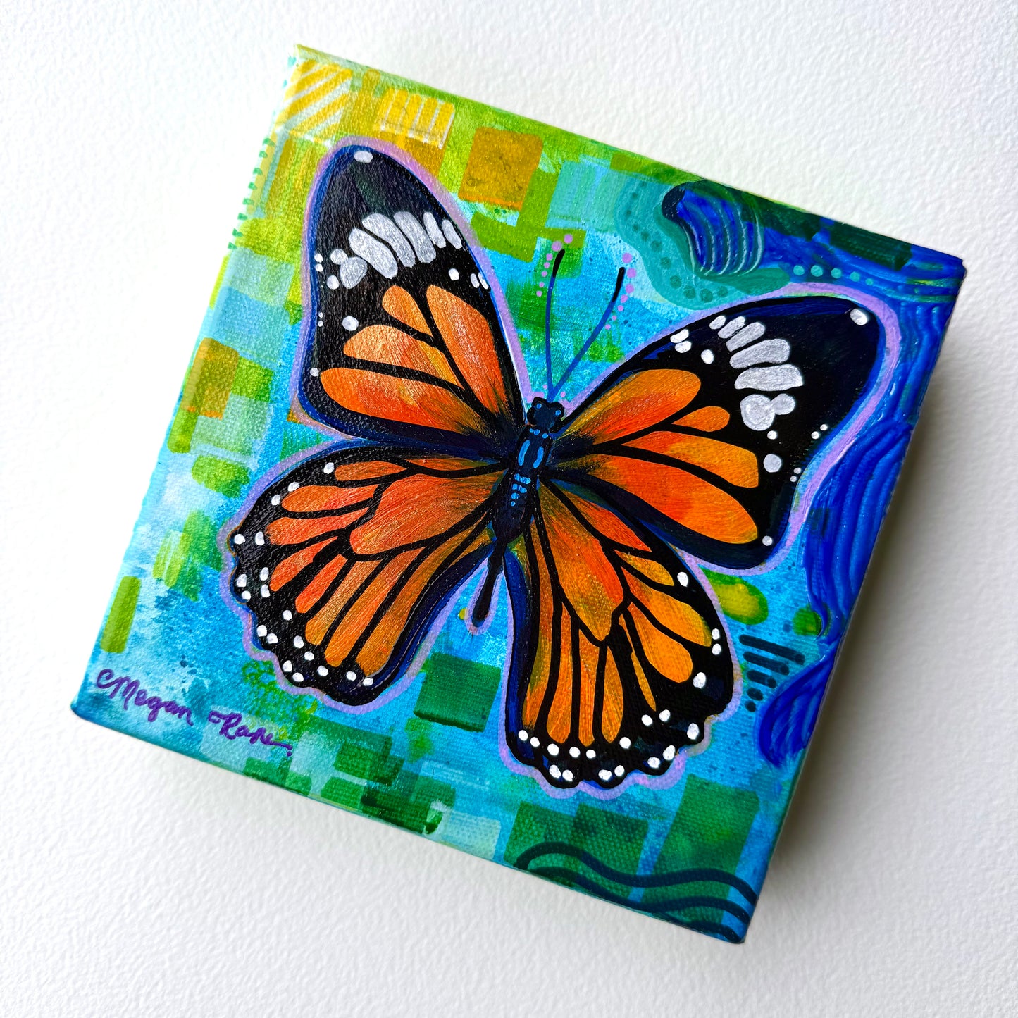 Bonjour, Butterfly! #1 Original Painting | Butterfly Acrylic Painting