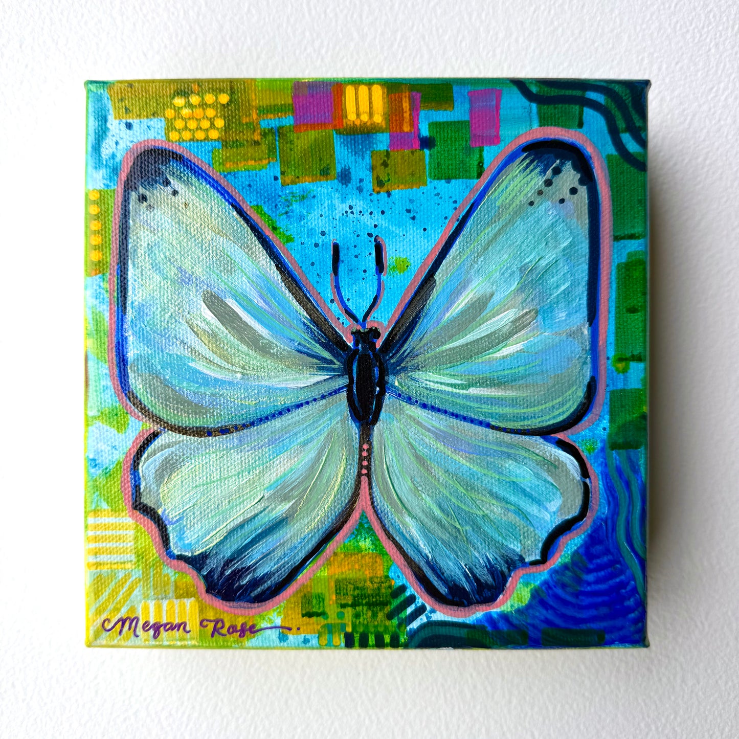 Bonjour, Butterfly! #3 Original Painting | Butterfly Acrylic Painting
