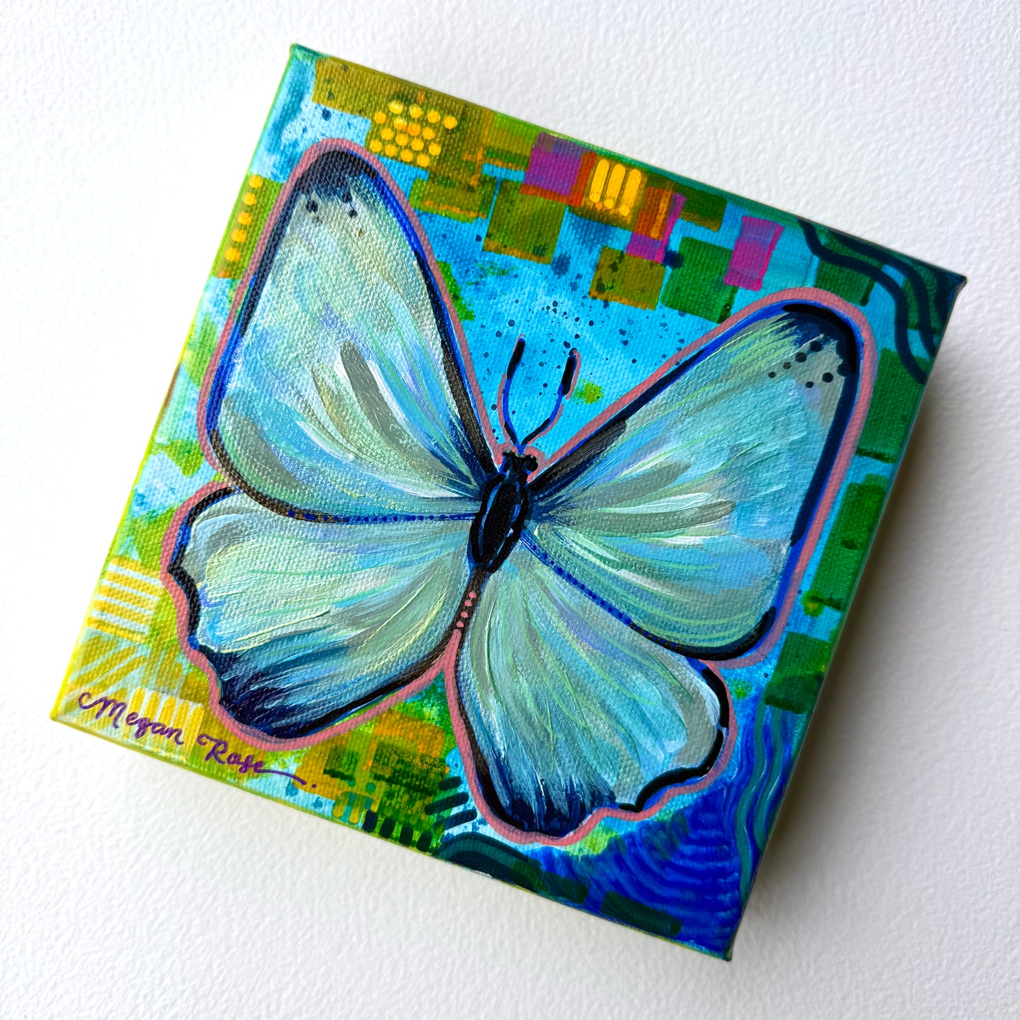 Bonjour, Butterfly! #3 Original Painting | Butterfly Acrylic Painting