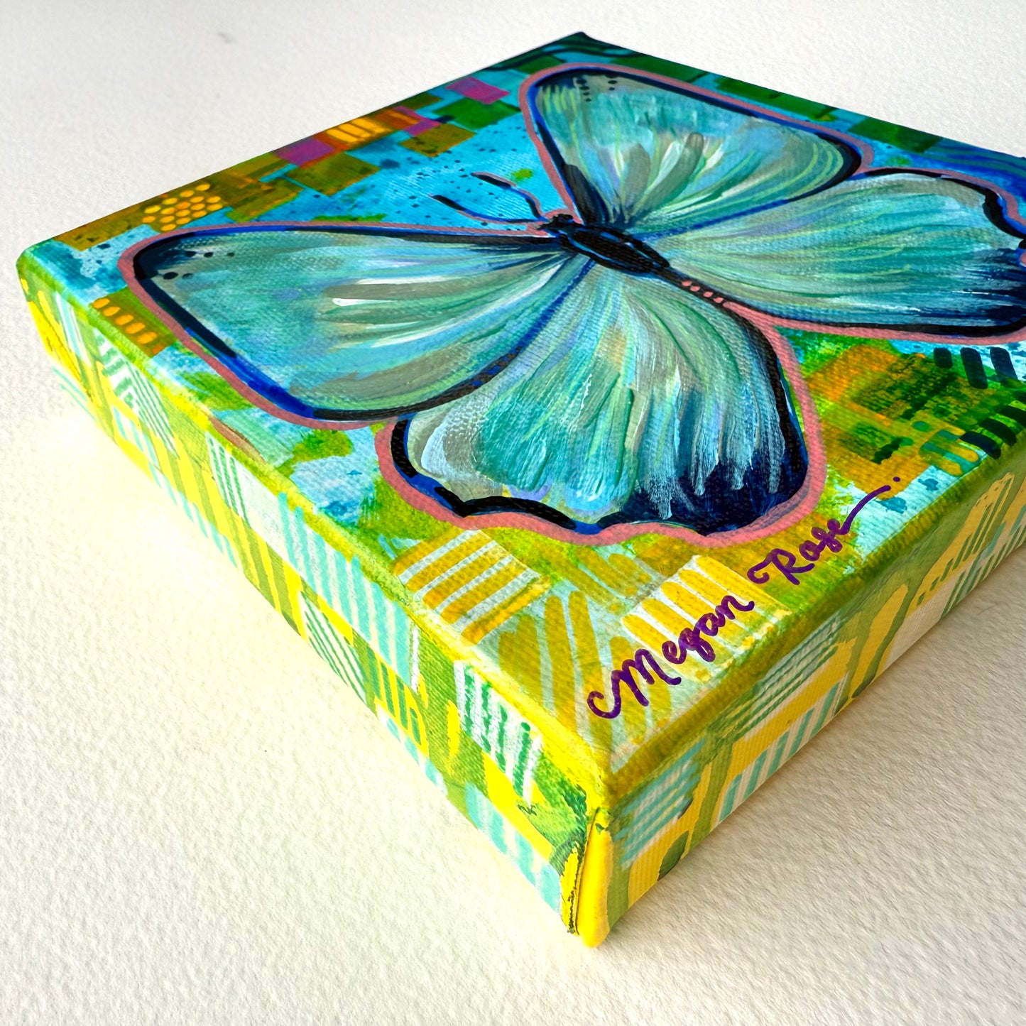 Bonjour, Butterfly! #3 Original Painting | Butterfly Acrylic Painting