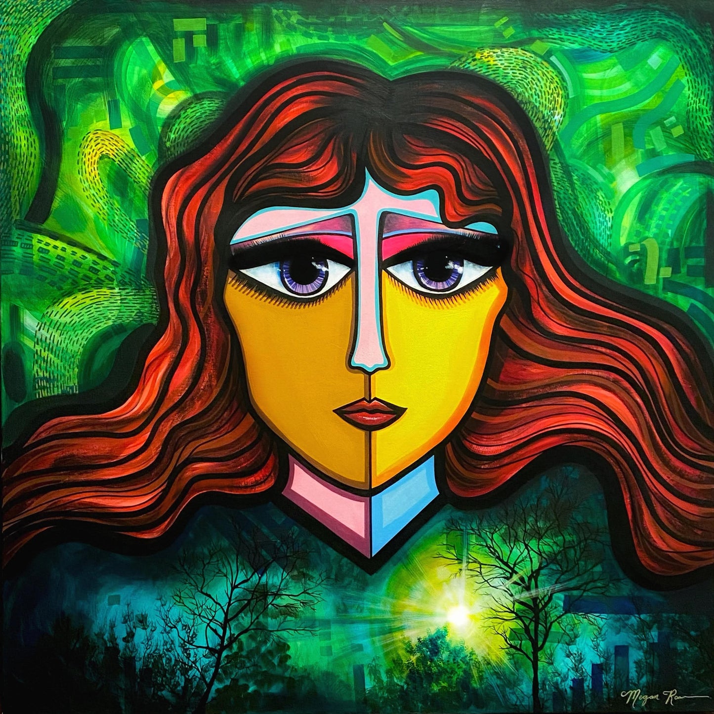 She Slept Beneath A Tree Original Painting | Feminine Abstraction Collection
