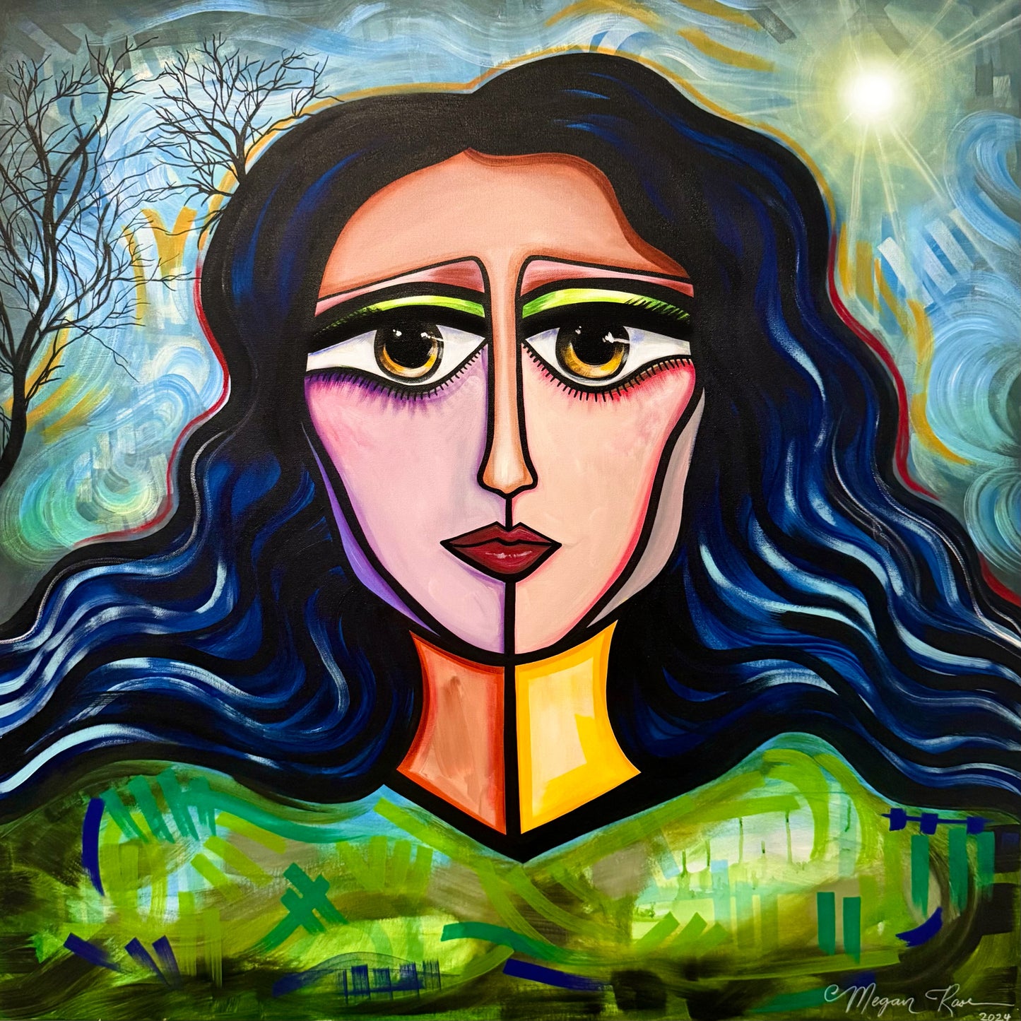 She Slept Beneath A Tree #2 Original Painting | Feminine Abstraction Collection
