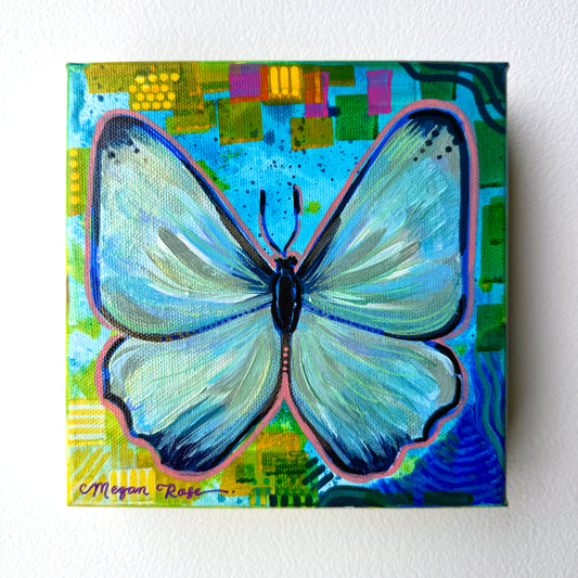 Bonjour, Butterfly! #3 Original Painting | Butterfly Acrylic Painting