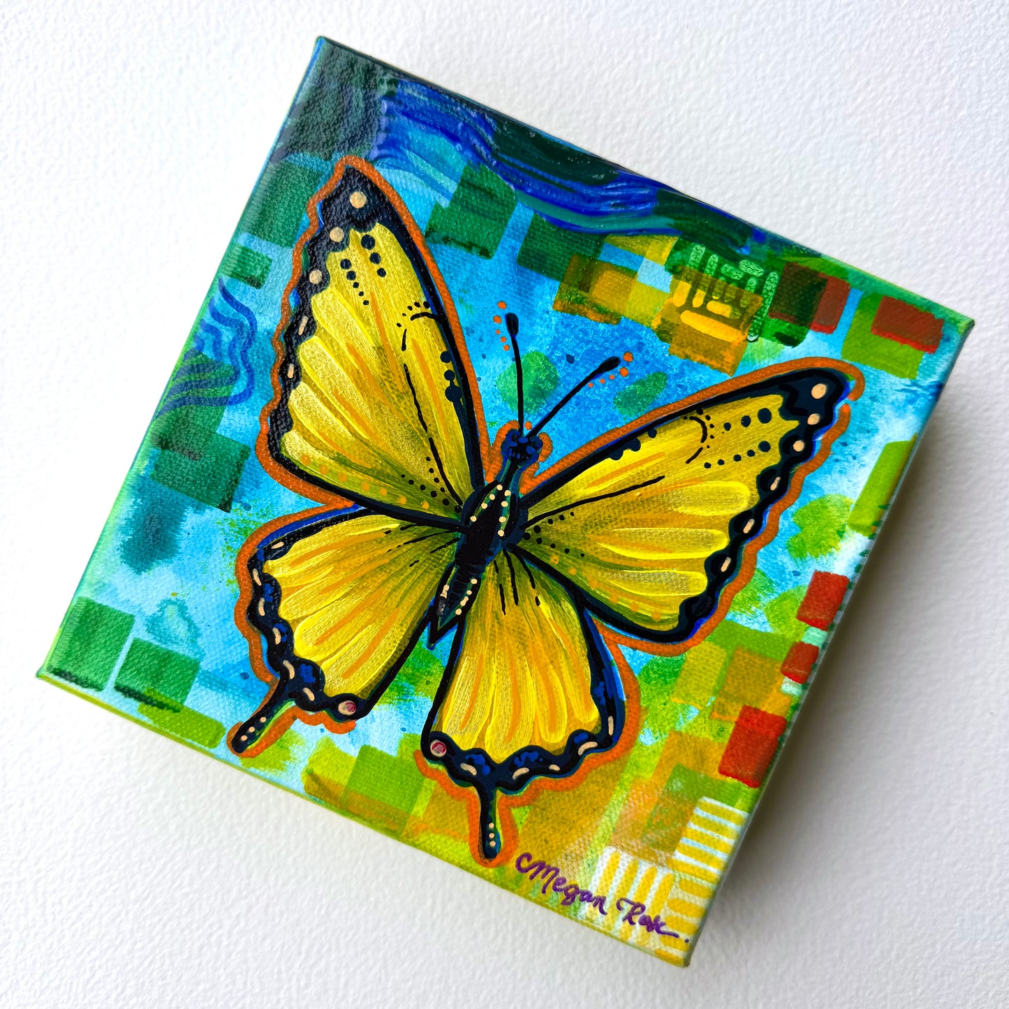 Bonjour, Butterfly! #4 Original Painting | Butterfly Acrylic Painting