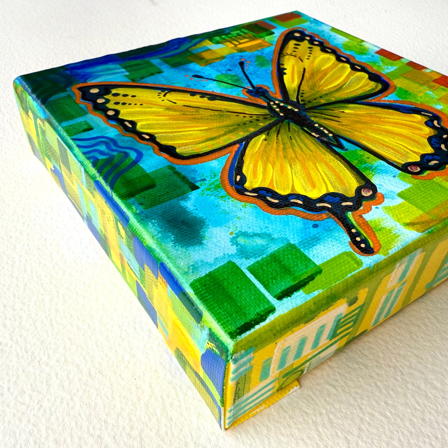 Bonjour, Butterfly! #4 Original Painting | Butterfly Acrylic Painting