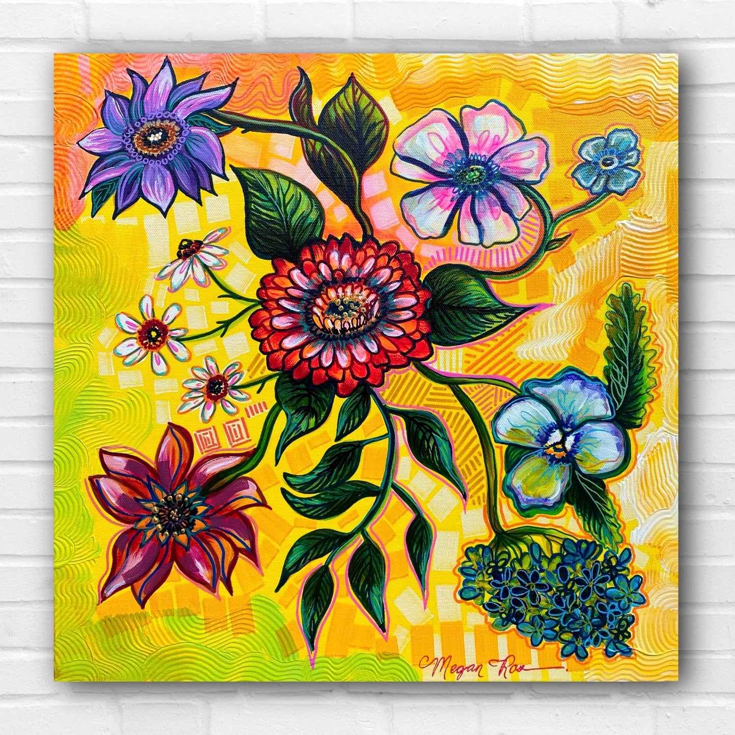 The Poetry of Flowers Original Painting | Floral Acrylic Painting