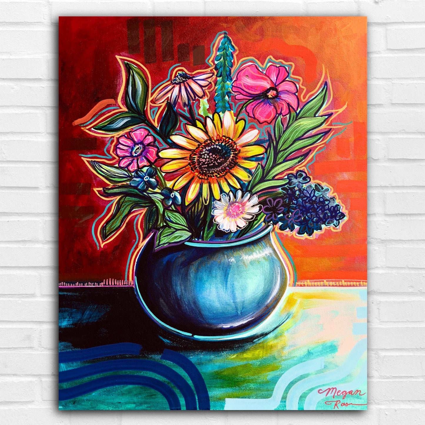 In Full Bloom Original Painting | Floral Acrylic Painting