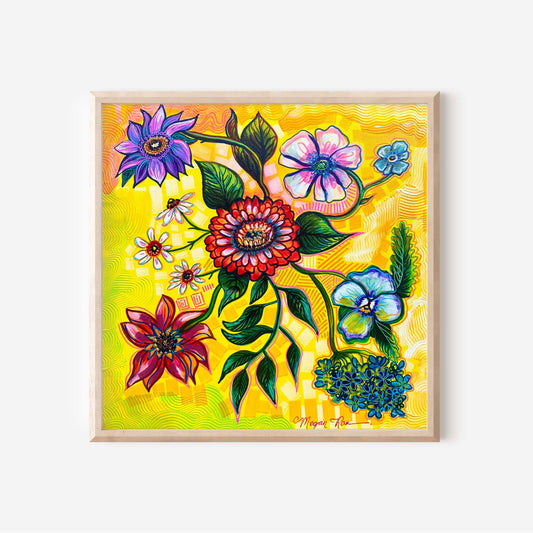 The Poetry of Flowers Original Painting | Floral Acrylic Painting