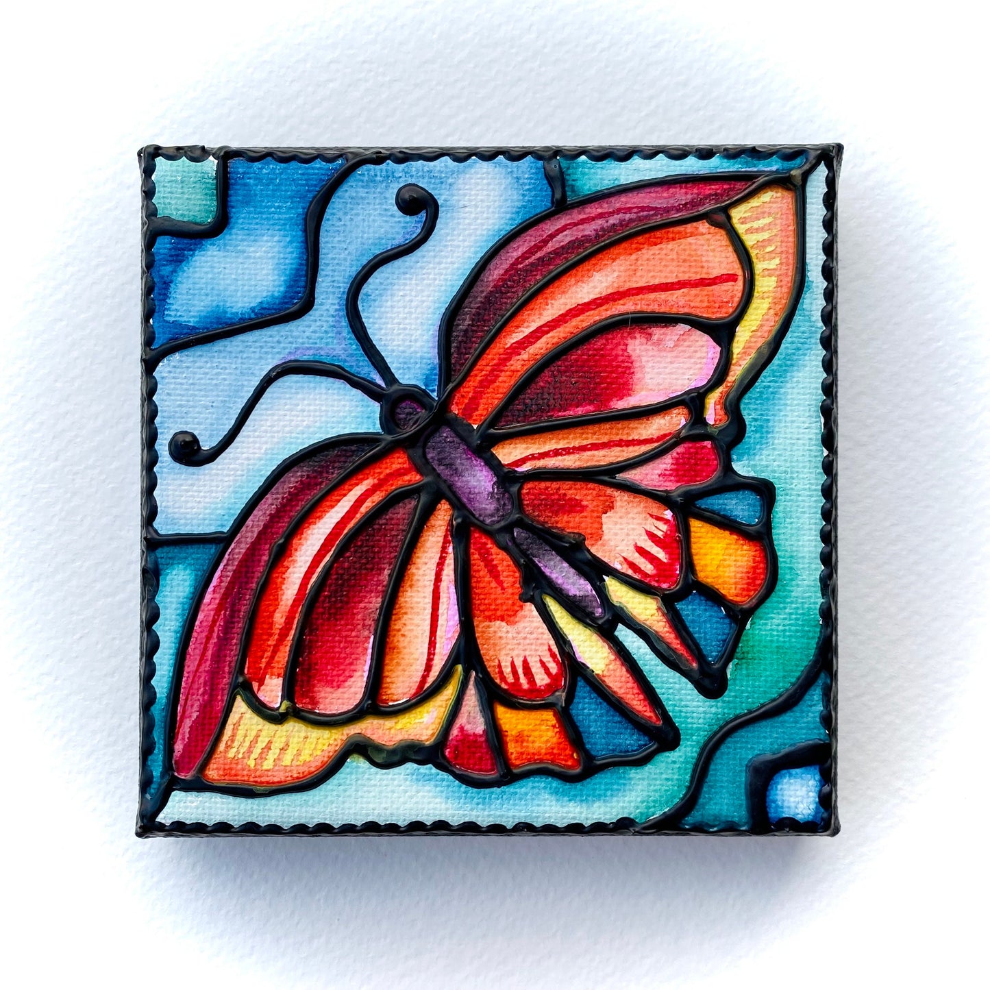 Butterfly Original Stained Glass Painting