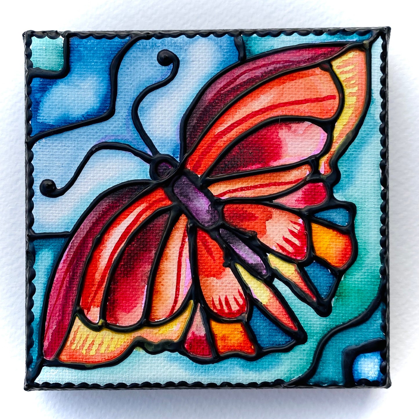 Butterfly Original Stained Glass Painting