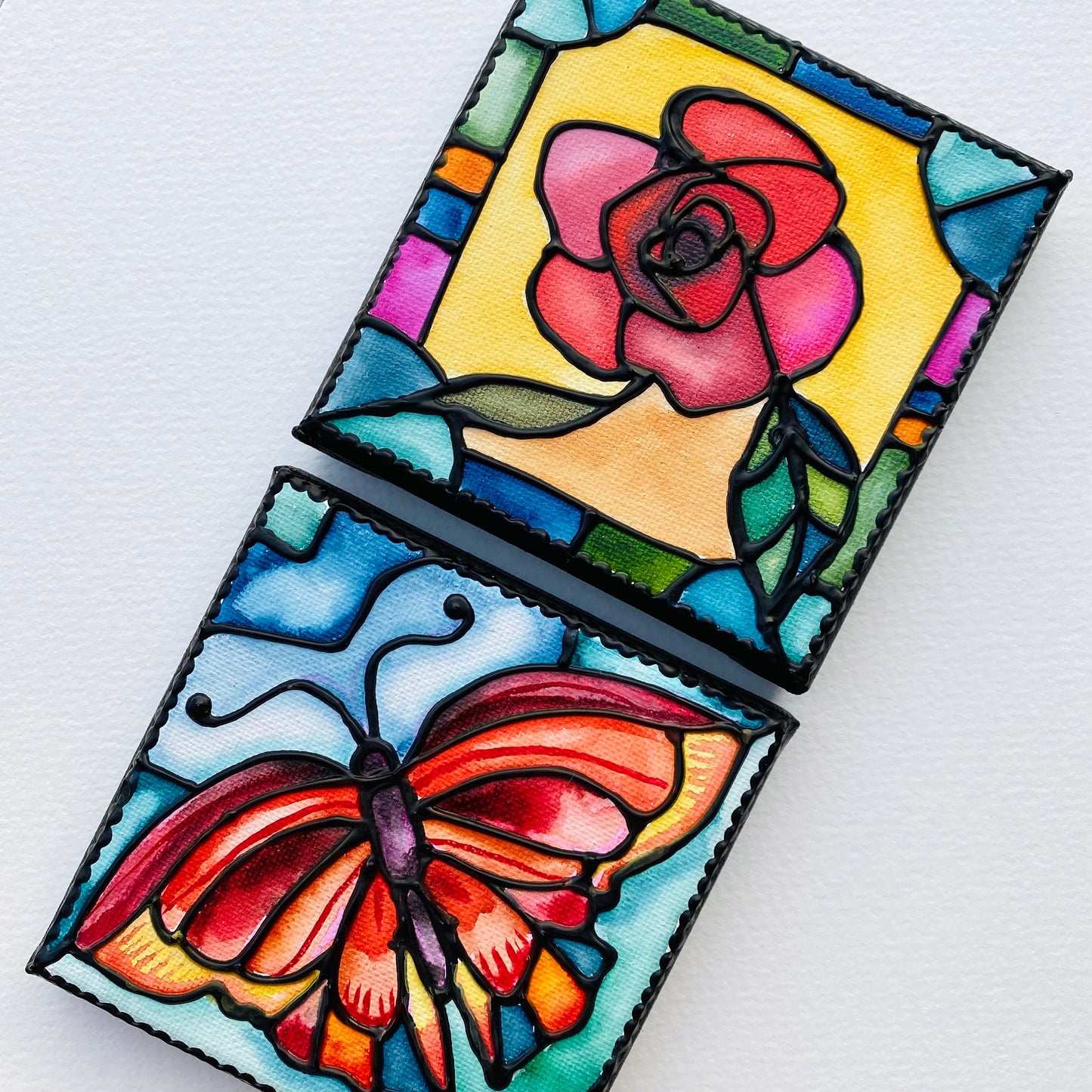 Butterfly Original Stained Glass Painting