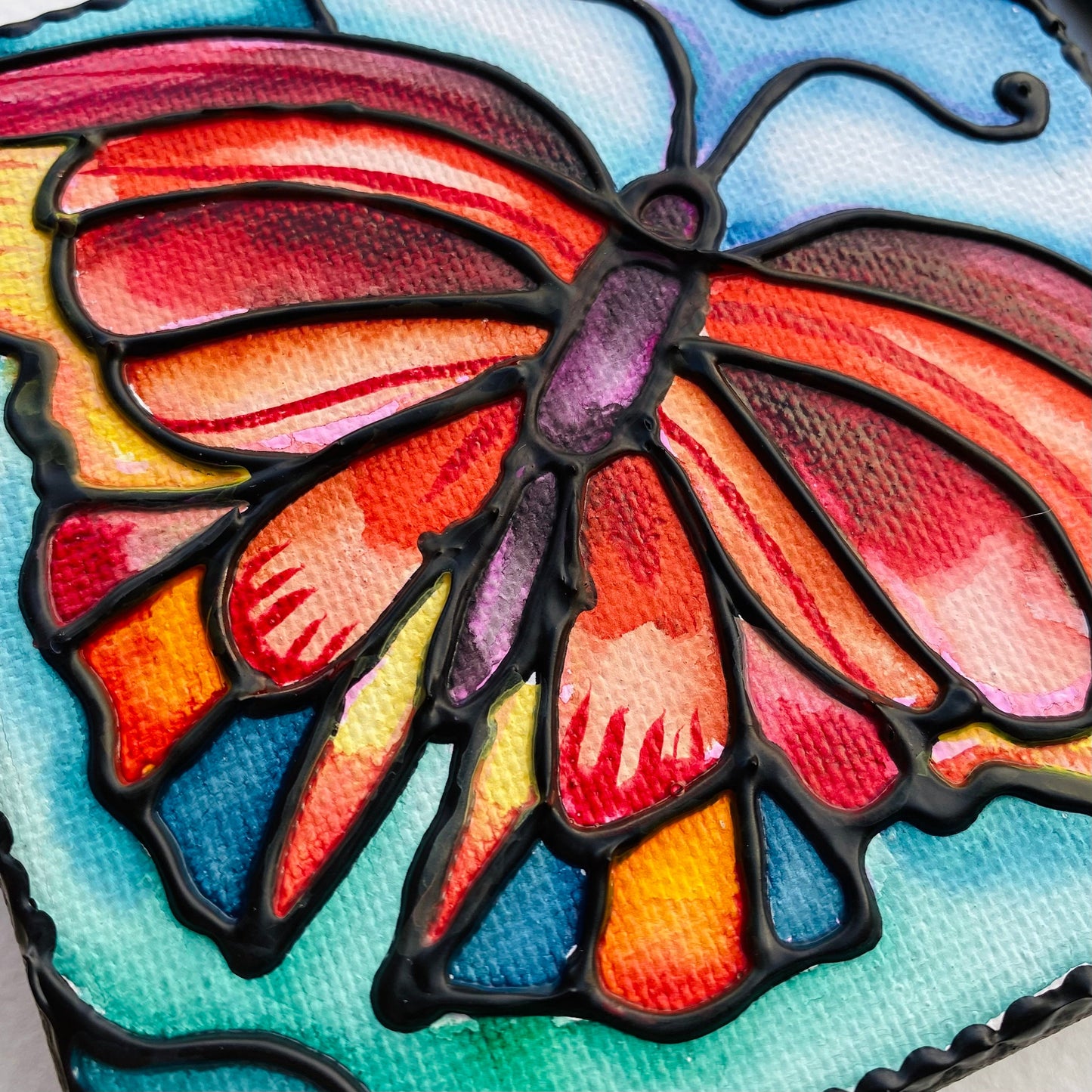 Butterfly Original Stained Glass Painting