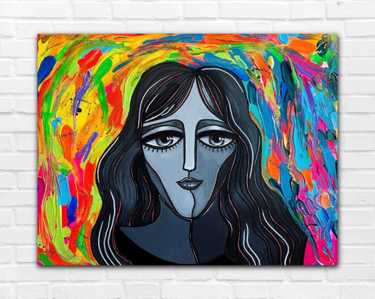 She’s A Rainbow Original Painting | Feminine Abstraction Collection